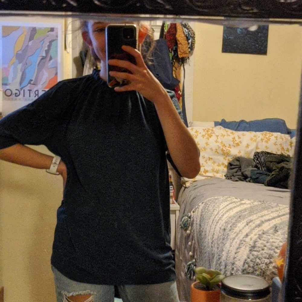 Loft Mock Neck Tunic Top